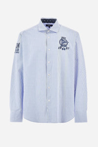 Striped Blue Poplin Shirt