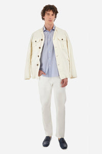 Striped Blue Poplin Shirt