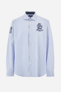 Striped Blue Poplin Shirt
