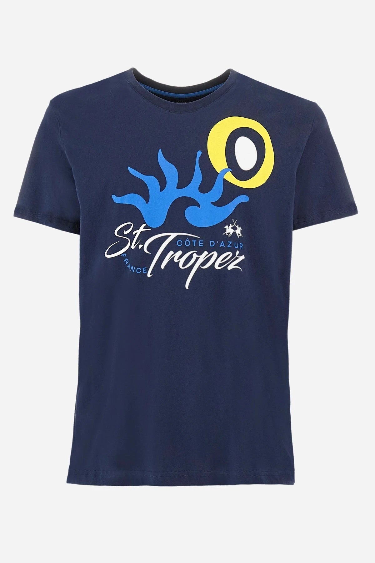 Regular Fit Blue Men T-Shirt