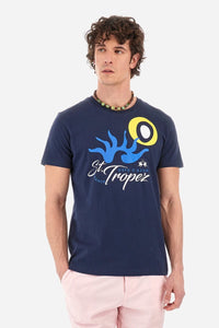 Regular Fit Blue Men T-Shirt