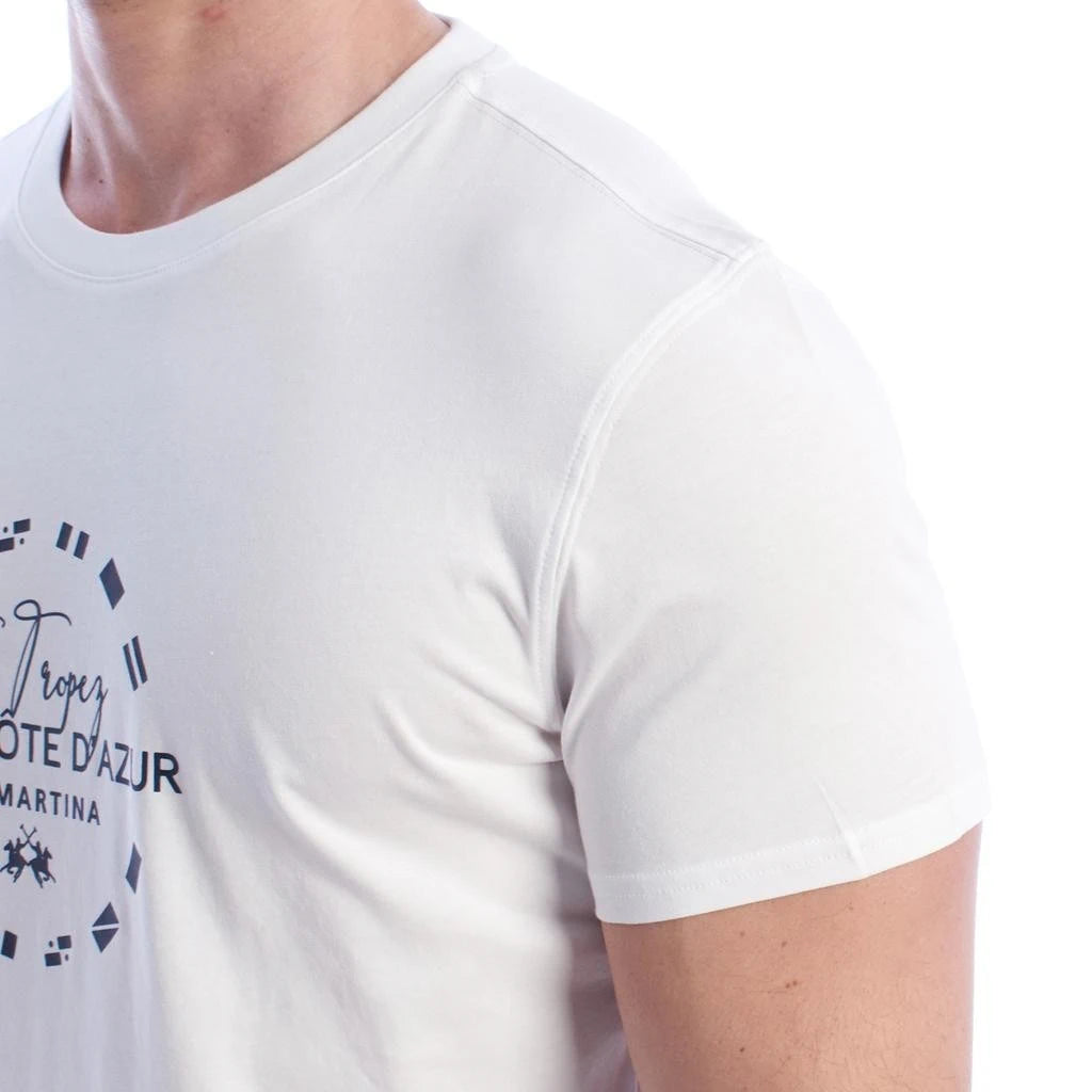 St. Tropez Print White T-Shirt