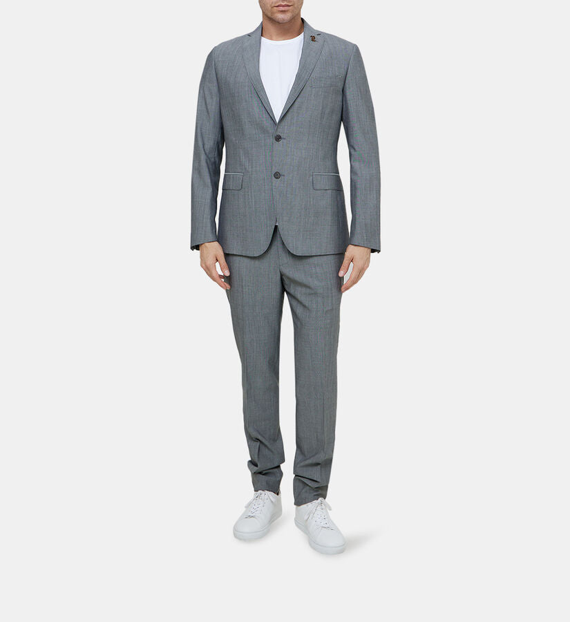Wool Slim-Fit Grey Suit