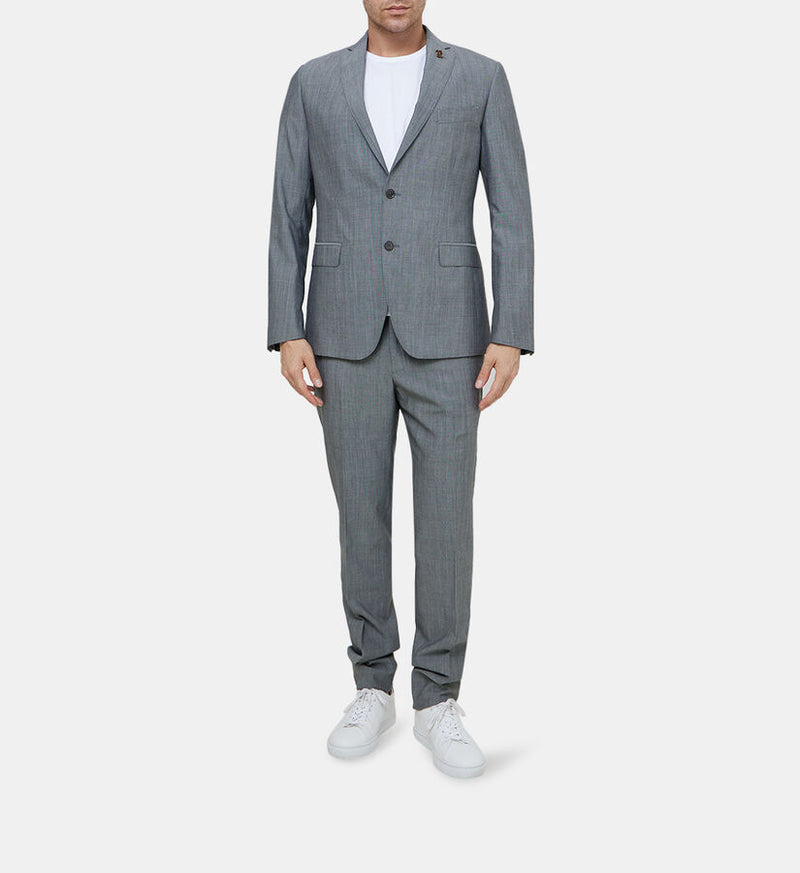 Wool Slim-Fit Grey Suit