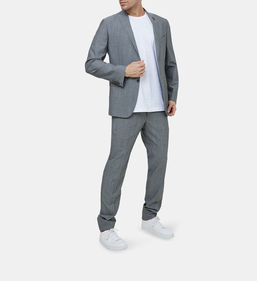 Wool Slim-Fit Grey Suit