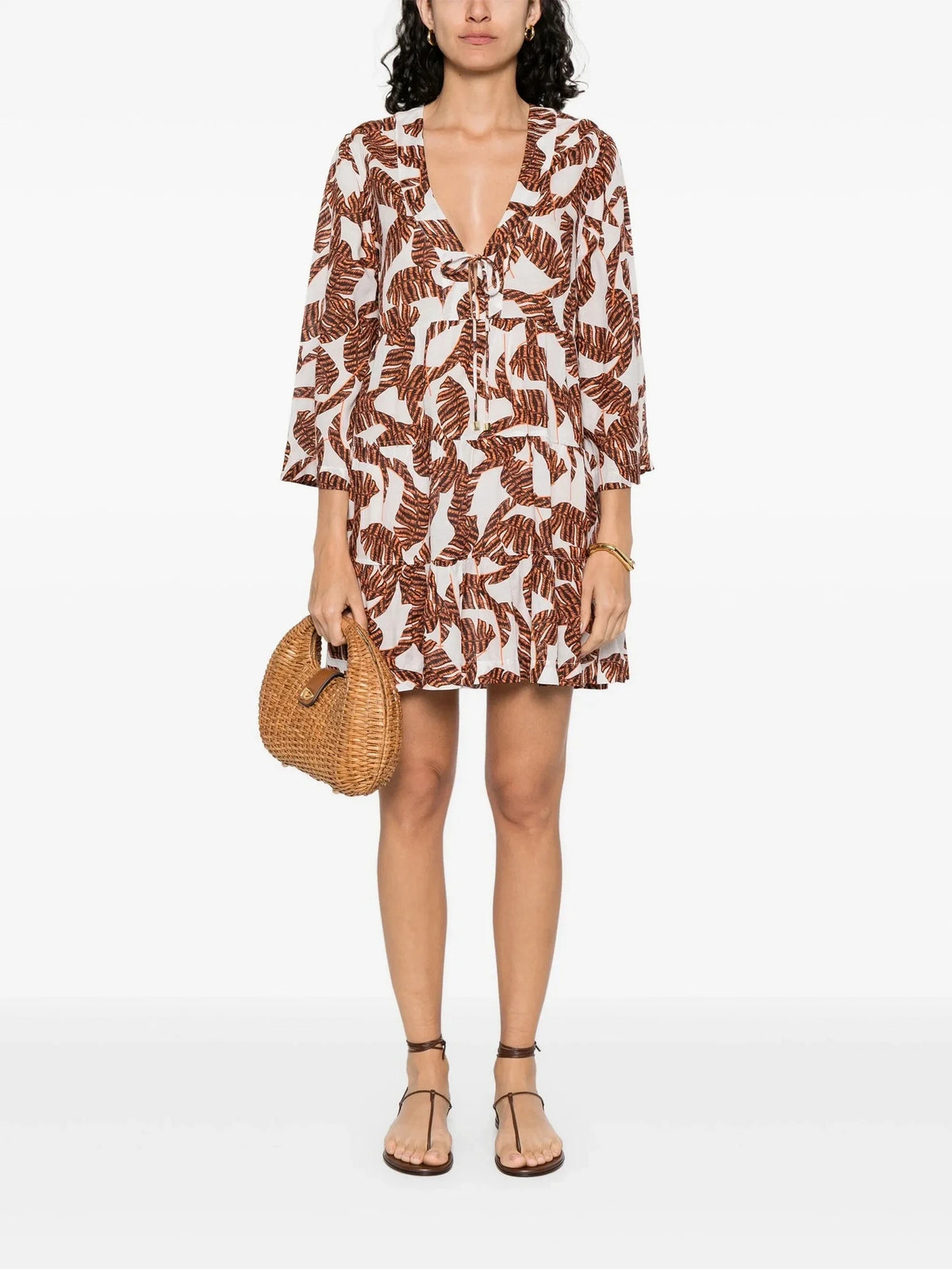 Front Tie Multicolour Dress