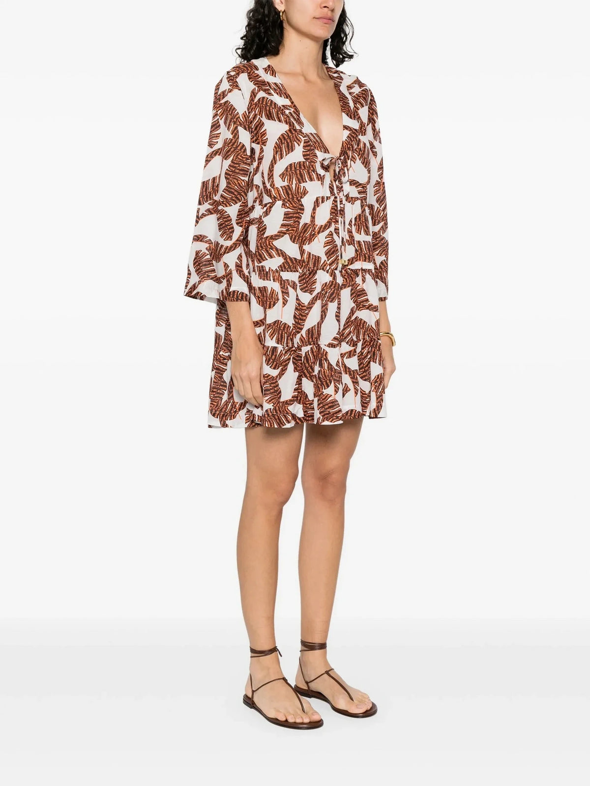 Front Tie Multicolour Dress