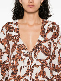 Front Tie Multicolour Dress