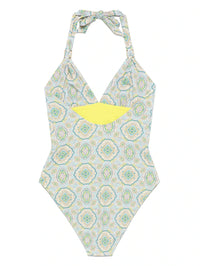 Hacienda Halterneck Green Swimwear