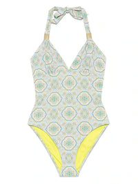 Hacienda Halterneck Green Swimwear