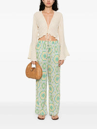 Elasticated Green Trousers