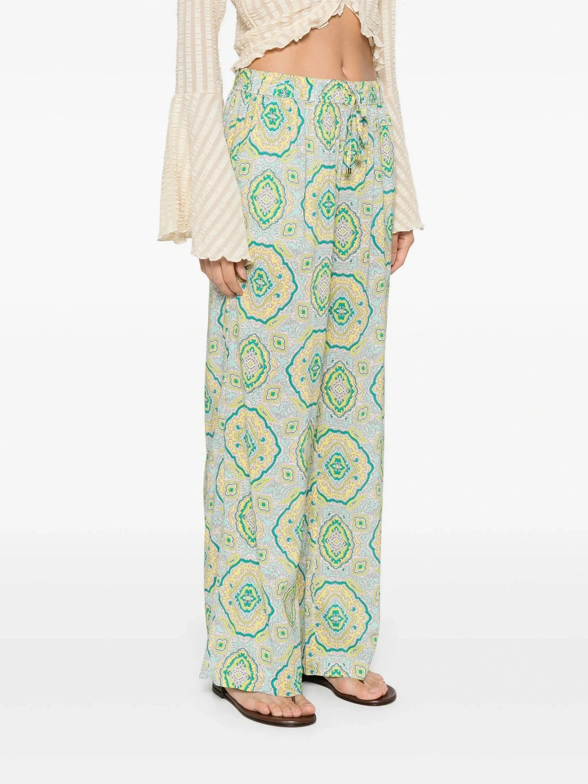 Elasticated Green Trousers