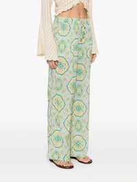 Elasticated Green Trousers