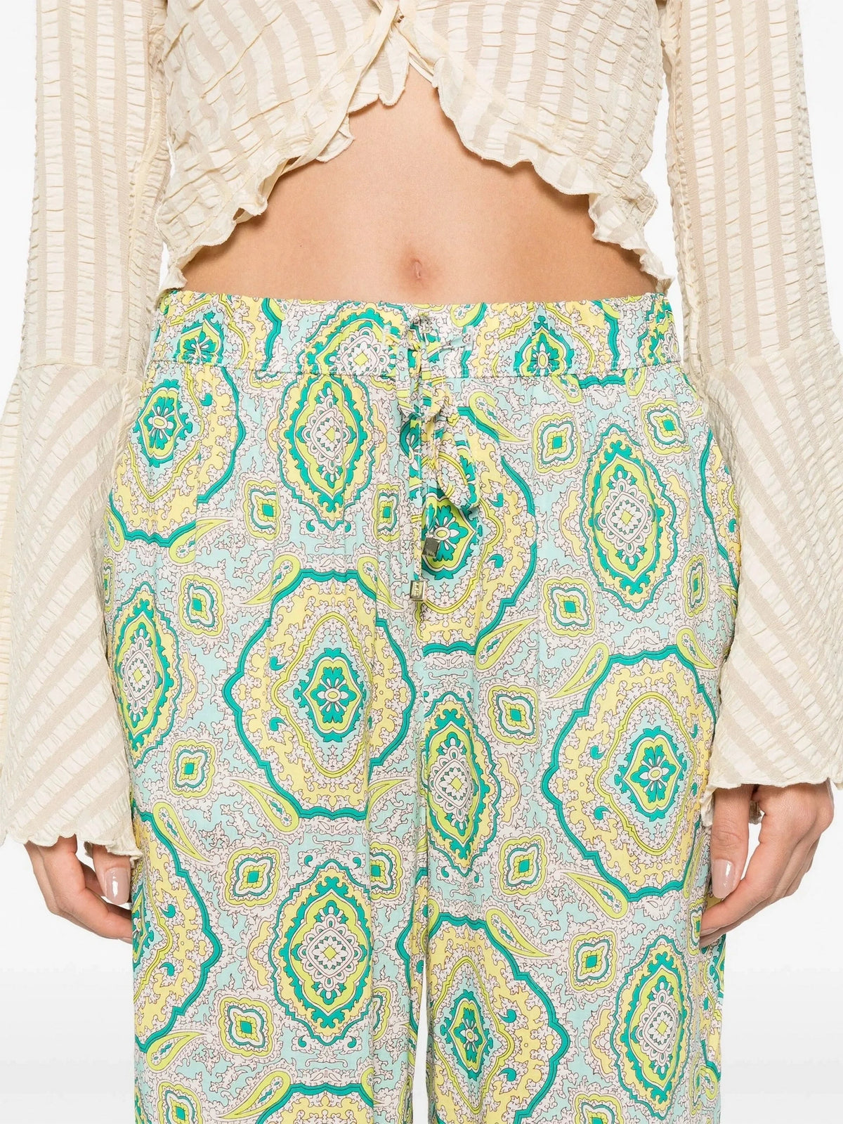 Elasticated Green Trousers