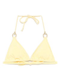 Halterneck Triangle Yellow Bikini Top