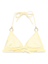 Halterneck Triangle Yellow Bikini Top
