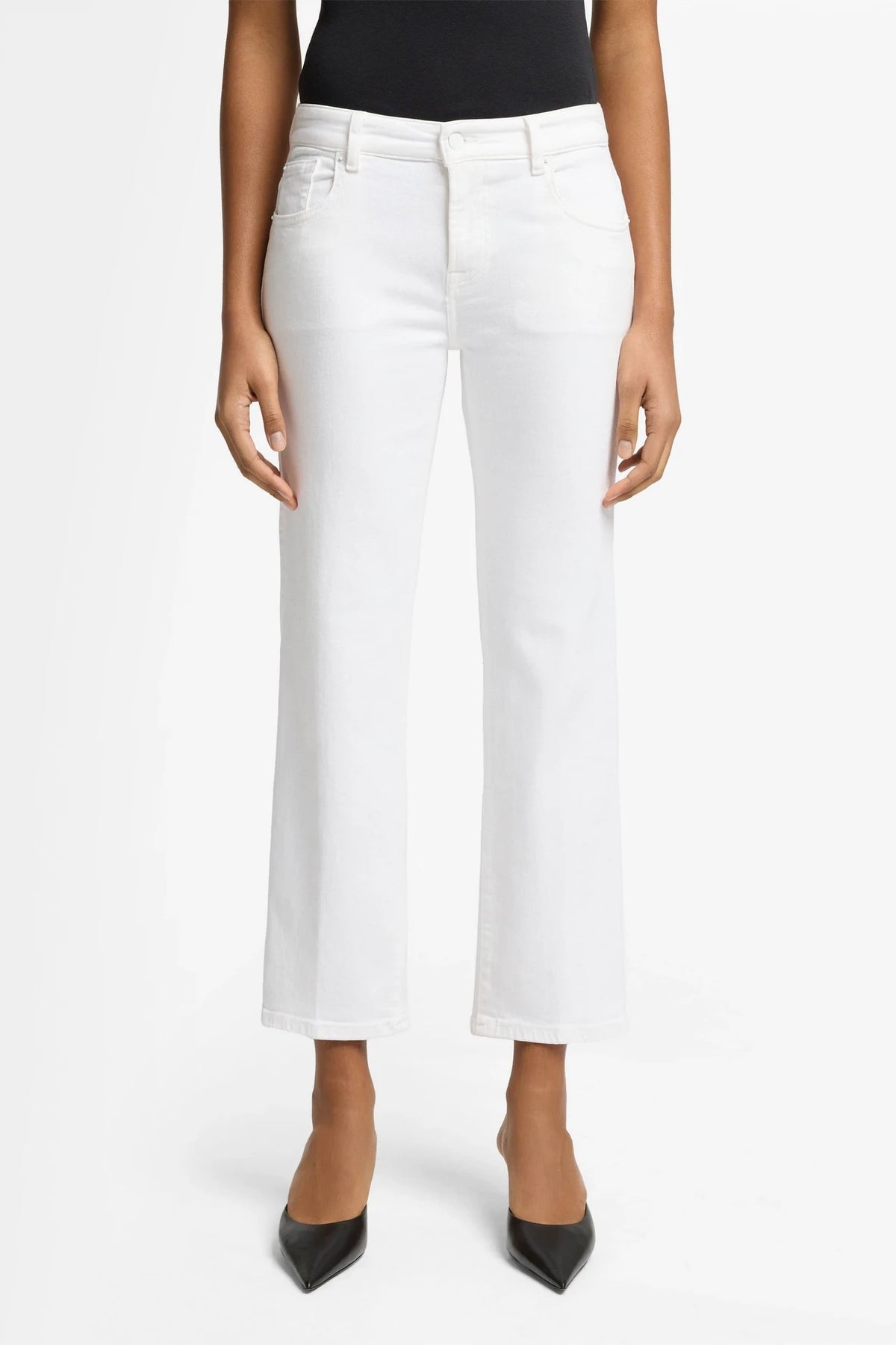 Calie Straight Ankle Yellow Jeans