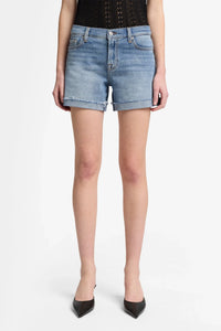 Mid Roll Fray Blue Shorts