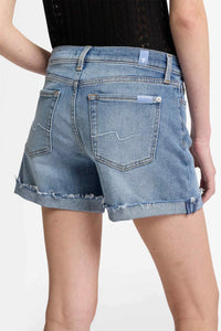 Mid Roll Fray Blue Shorts