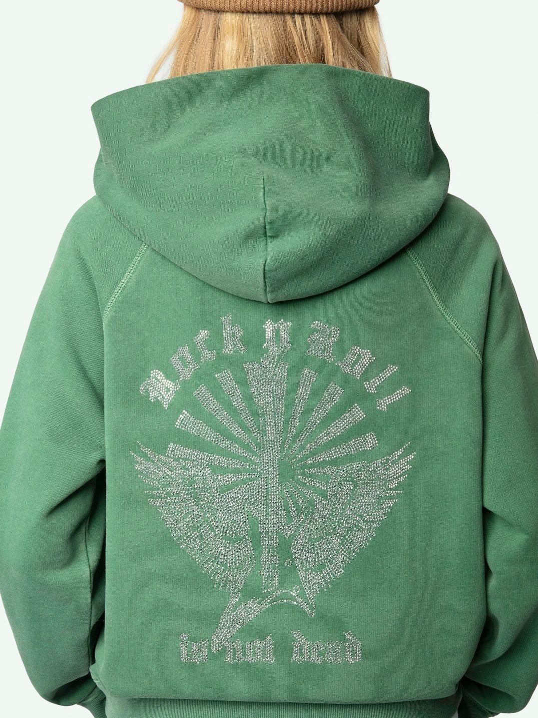 Georgy Strass Green Hoodie
