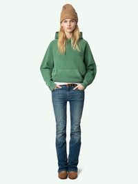 Georgy Strass Green Hoodie