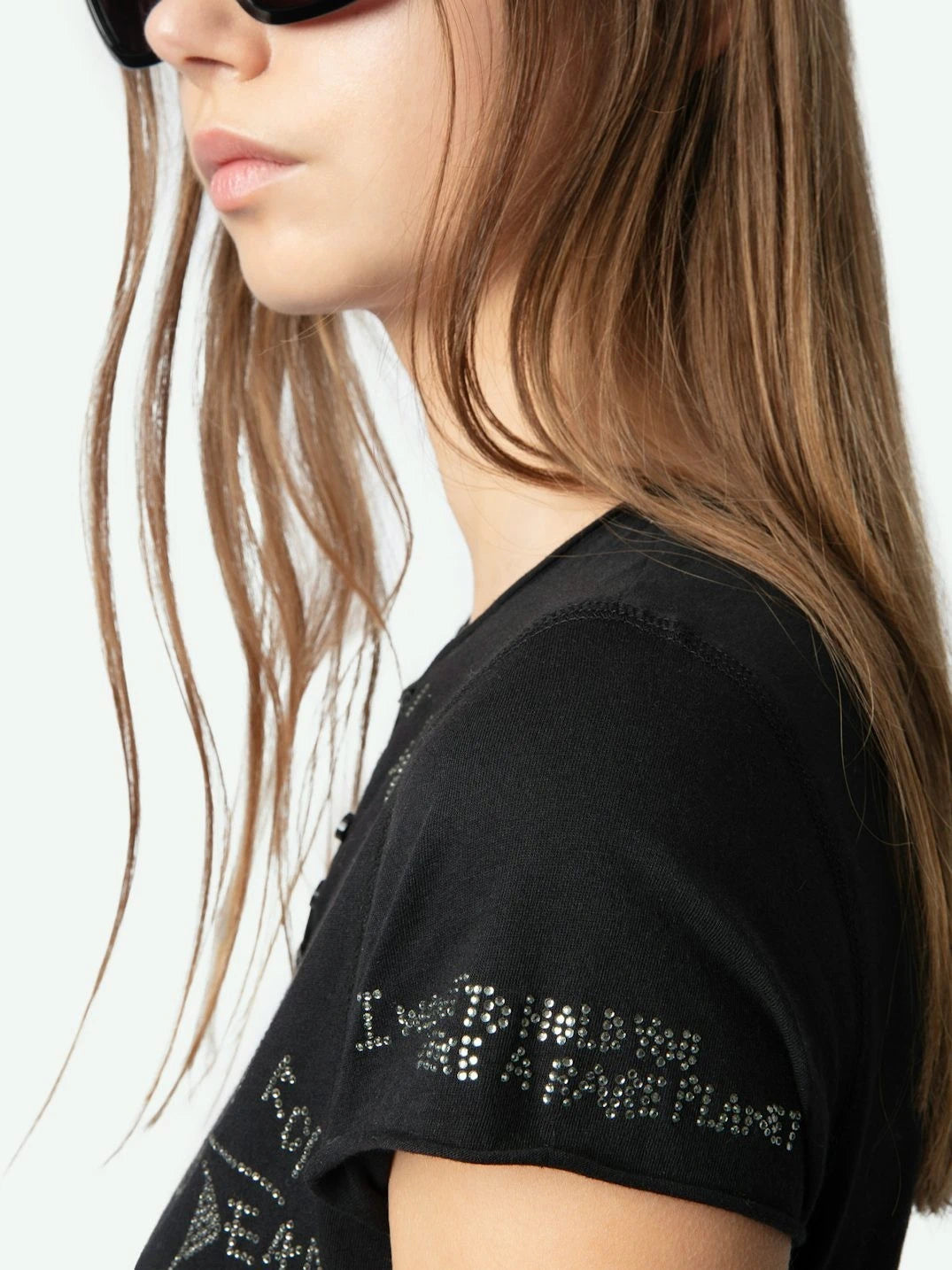 Rhinestone Black T-Shirt
