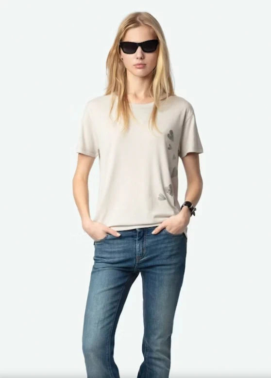 Marta Rain Strass Grey T-Shirt