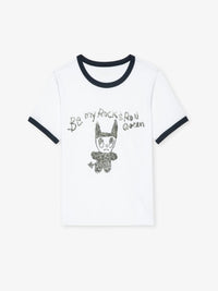 Rhinestone Devil White T-Shirt