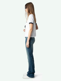 Rhinestone Devil White T-Shirt