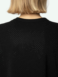 Cecilia Strass Black Tank Top