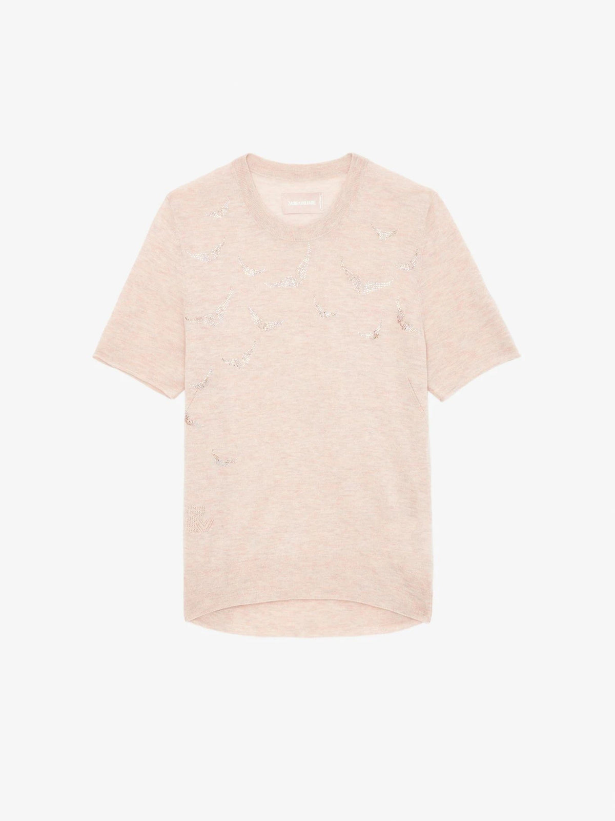 Diamante Wings Pink Sweater