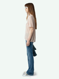 Diamante Wings Pink Sweater