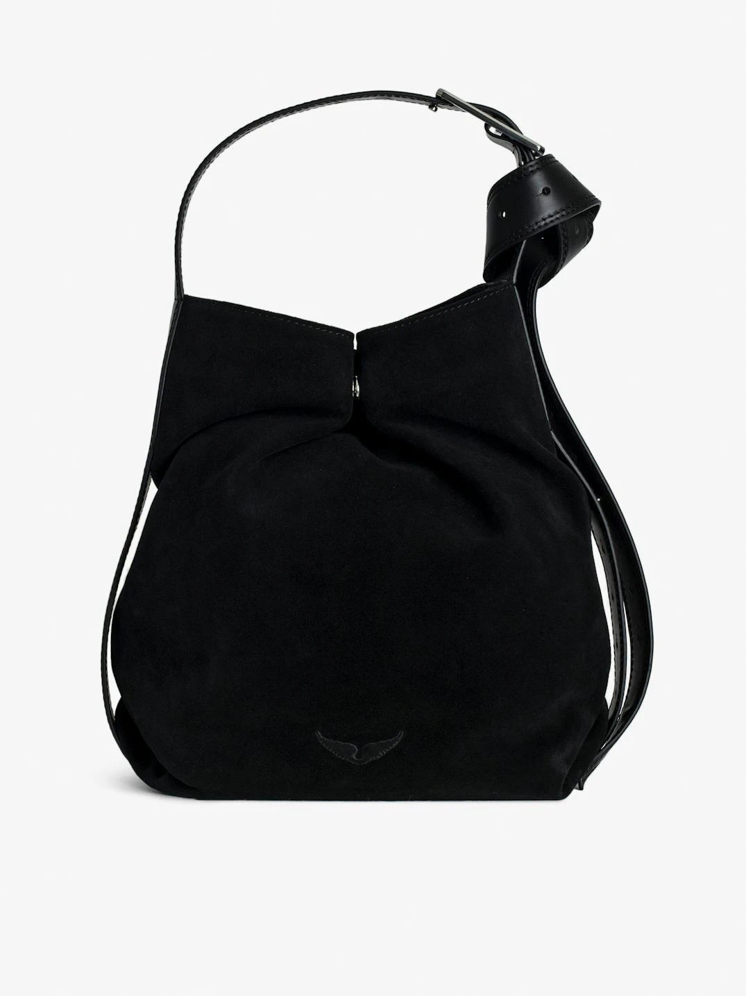 Le Cecilia Black Hobo Bag