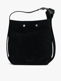 Le Cecilia Black Hobo Bag