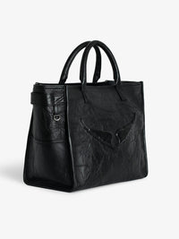 Angel Wings Black Tote