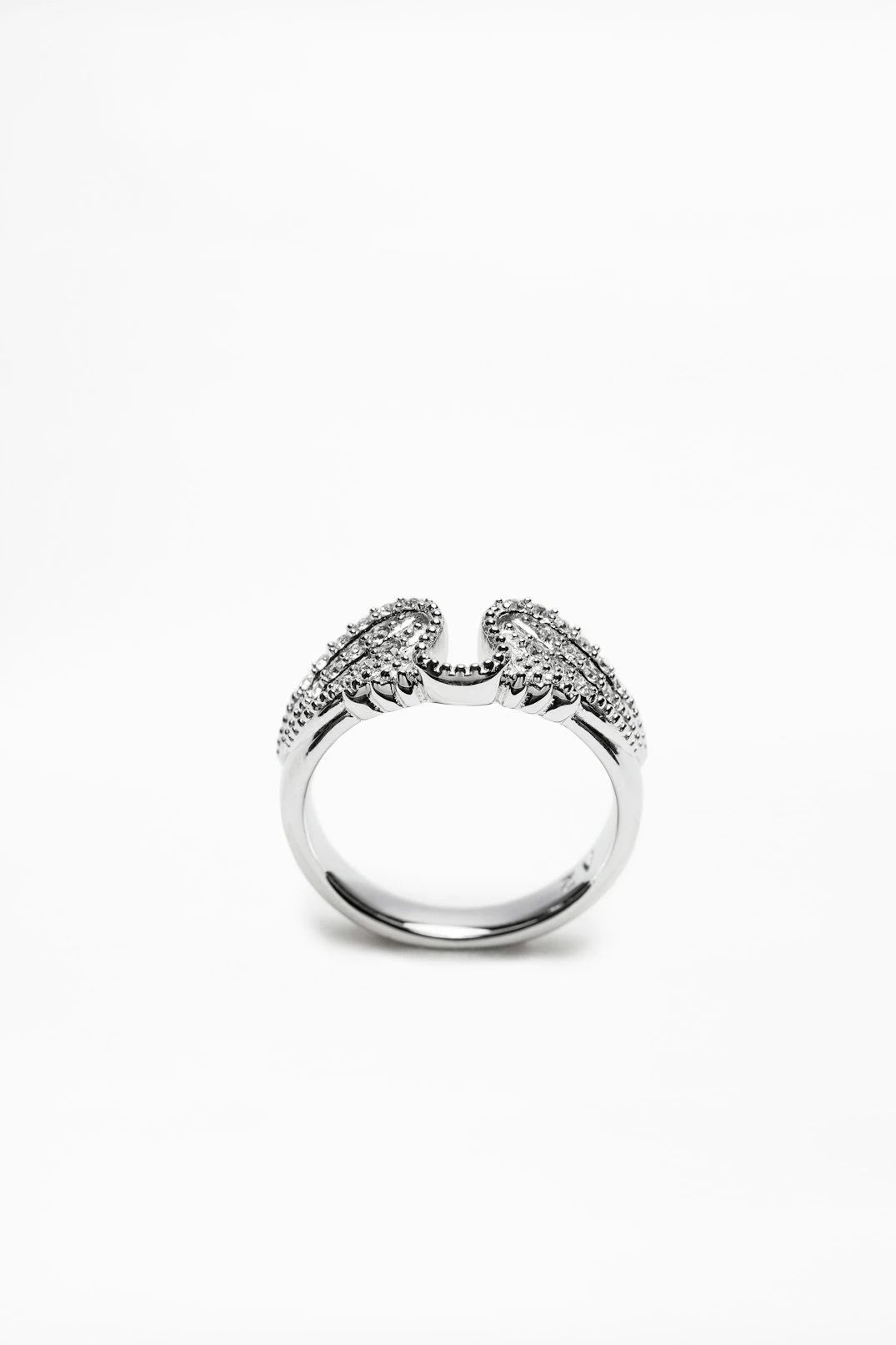 Iconic Diamanté Silver Ring
