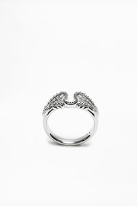 Iconic Diamanté Silver Ring