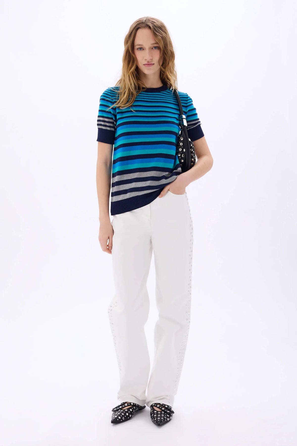 Striped Blue/Silver Sweater