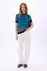 Striped Blue/Silver Sweater