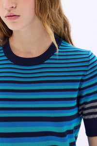 Striped Blue/Silver Sweater