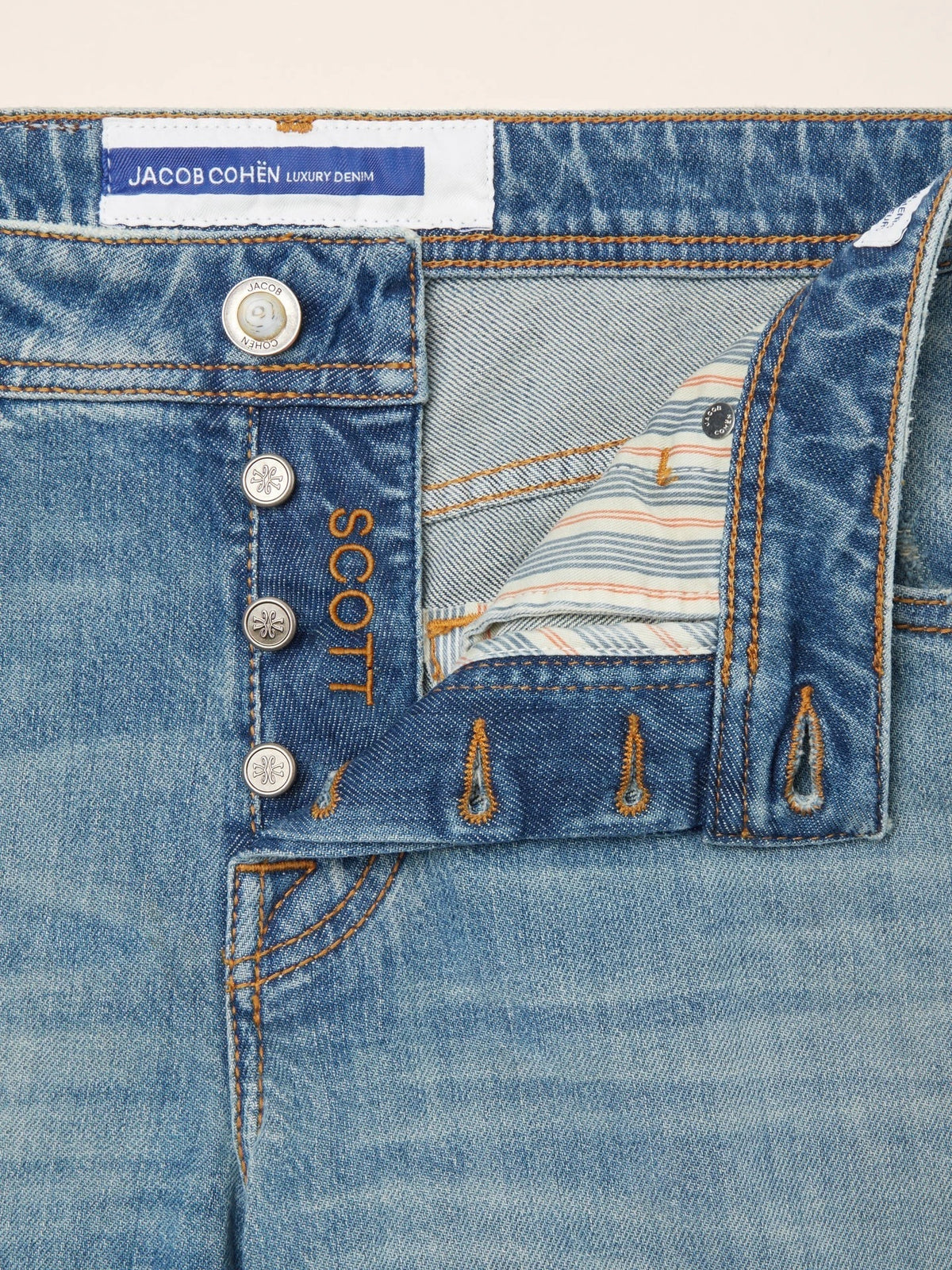 Slim Cropped Blue Trousers