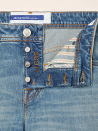 Slim Cropped Blue Trousers