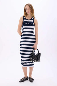 Striped White/Blue Dress