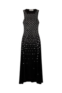 Asymmetrical Studded White Dress