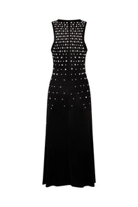 Asymmetrical Studded White Dress