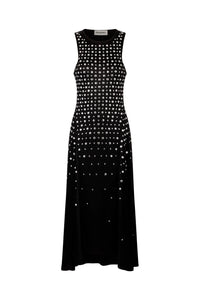 Asymmetrical Studded White Dress