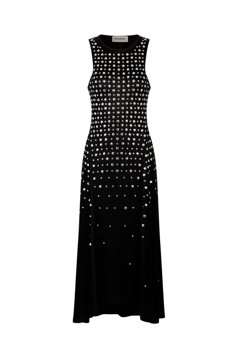 Asymmetrical Studded White Dress