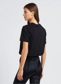 Flocked Logo Black T-Shirt