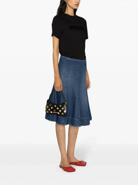 Flocked Logo Black T-Shirt