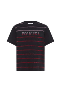 Rhinestone Black Tee-Shirt